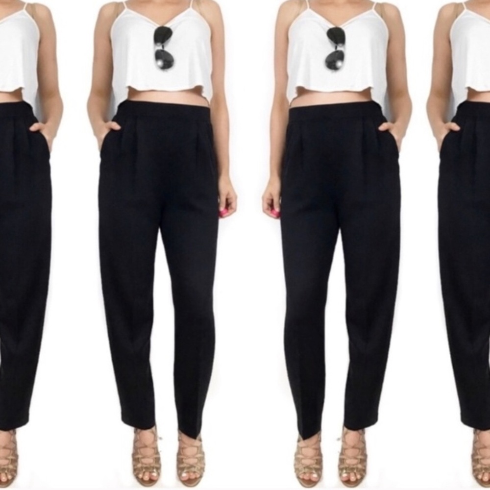 ST. JOHN Santana black knit pant #Q10